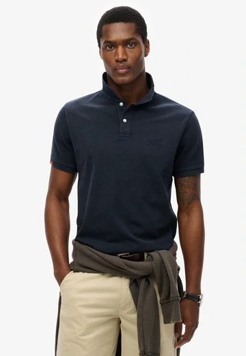 Superdry - Polo - Marineblauw - Vint Destroy Polo - M1110439A