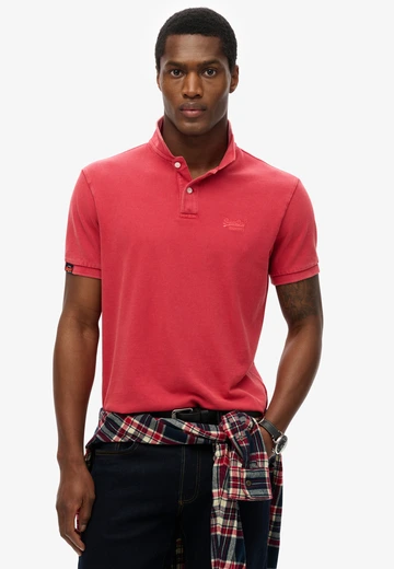 Superdry - Polo - Rood - Vint Destroy Polo - M1110439A