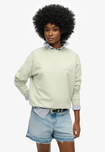 Superdry - Sweater - Blauw - Sport Luxe Loose Crew - W2012251A