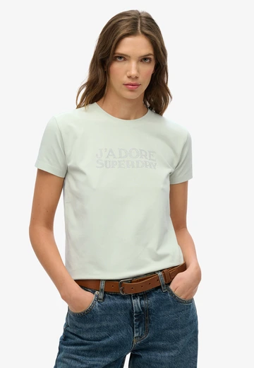 Superdry - T-shirt korte mouw - Blauw - Sport Luxe Fitted Tee - W1011612A