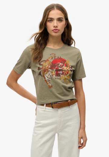 Superdry - T-shirt korte mouw - Groen - Vl Tokyo Relaxed Tee - W1011627A