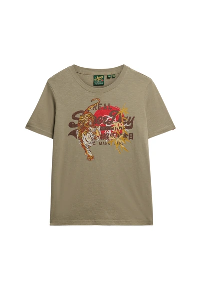 Superdry - T-shirt korte mouw - Groen - Vl Tokyo Relaxed Tee - W1011627A
