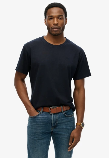 Superdry - T-shirt korte mouw - Marineblauw - Essentials Relaxed Tee - M1012208A