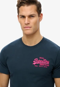Superdry - T-shirt korte mouw - Marineblauw - Vl Embroidered Relaxed Tee - M1012099A