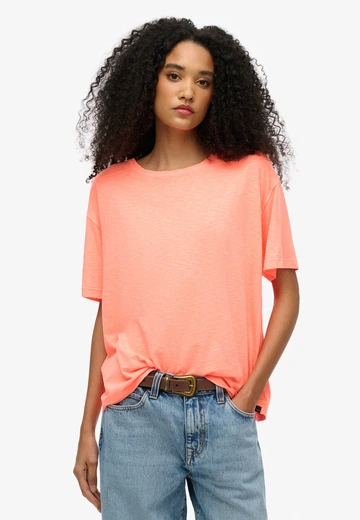 Superdry - T-shirt korte mouw - Oranje - Studios Dropped Shoulder Tee - W1011653A