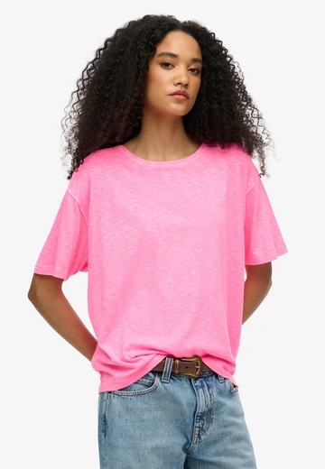 Superdry - T-shirt korte mouw - Roze - Studios Dropped Shoulder Tee - W1011653A