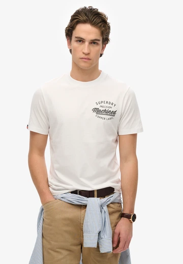 Superdry - T-shirt korte mouw - Wit - Copper Label Relaxed Tee - M1012128A