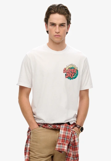 Superdry - T-shirt korte mouw - Wit - Outdoor Narrative Loose Tee - M1012107A