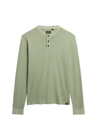 Superdry - Trui V-hals - Groen - Lw Textured Grandad Top - M6010829A