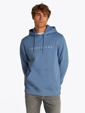 TOMMY JEANS - Hoodie - Lichtblauw - Tjm Reg Linear Logo Hoodie - Dm0Dm20746