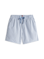 TOMMY JEANS - Korte broek katoen - Lichtblauw - Tjm Seersucker Stp Beach Short - Dm0Dm21946