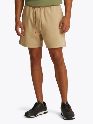 TOMMY JEANS - Korte broek katoen - Taupe - Tjm S Flag Beach Short - Dm0Dm21931