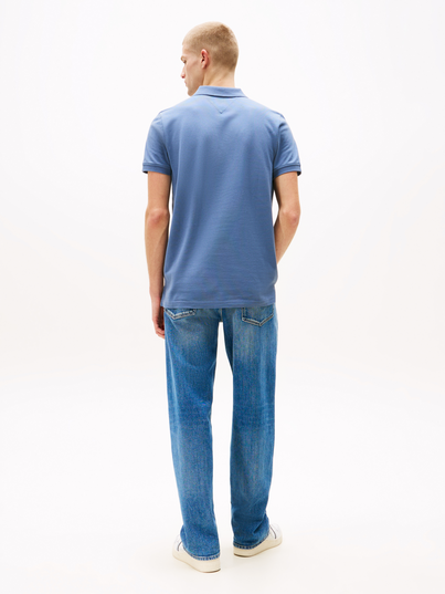Tommy Jeans - Polo - Blauw - Dm0Dm20676 - Slim Placket Polo Ext