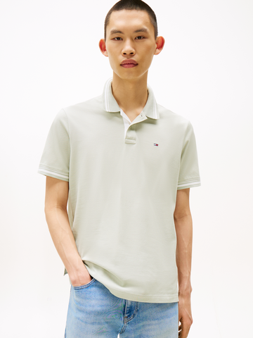 Tommy Jeans - Polo - Groen - Dm0Dm21846 - Reg Tipped Polo Ext