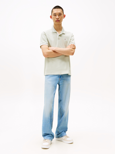 Tommy Jeans - Polo - Groen - Dm0Dm21846 - Reg Tipped Polo Ext