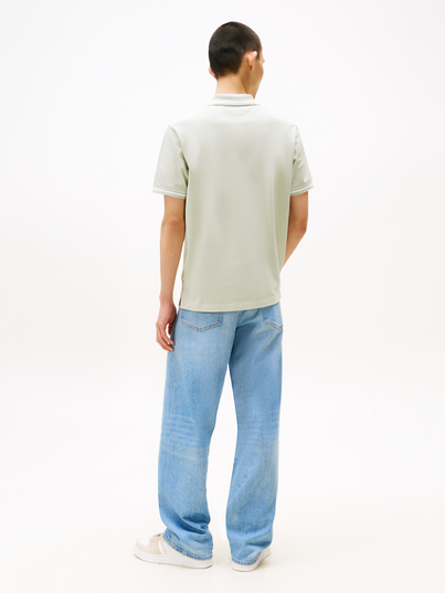 Tommy Jeans - Polo - Groen - Dm0Dm21846 - Reg Tipped Polo Ext