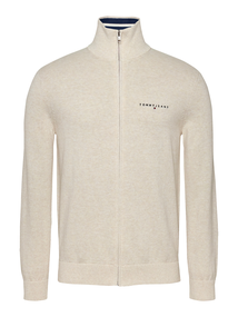 Tommy Jeans - Sweater vest - Beige - Dm0Dm21301 - Tjm Slim Linear Fz Sweater