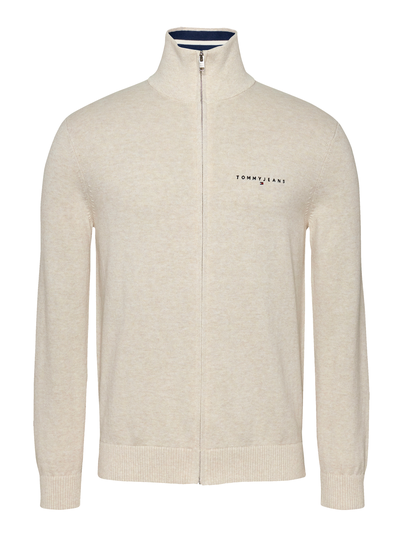 Tommy Jeans - Sweater vest - Beige - Dm0Dm21301 - Tjm Slim Linear Fz Sweater