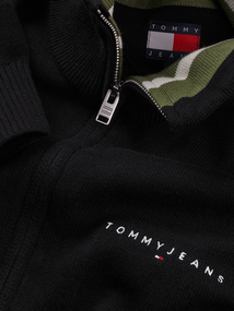 Tommy Jeans - Sweater vest - Zwart - Dm0Dm21301 - Tjm Slim Linear Fz Sweater