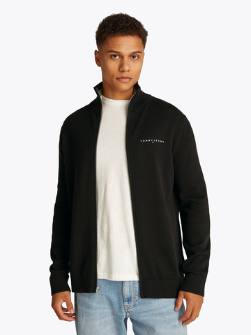 Tommy Jeans - Sweater vest - Zwart - Dm0Dm21301 - Tjm Slim Linear Fz Sweater