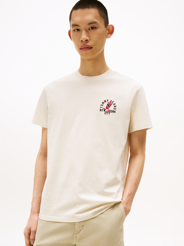 Tommy Jeans - T-shirt korte mouw - Camel - Dm0Dm21586 - Reg Small Motif Tee Ext
