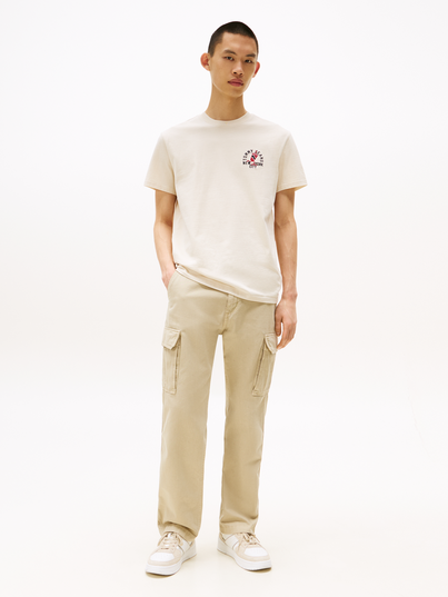 Tommy Jeans - T-shirt korte mouw - Camel - Dm0Dm21586 - Reg Small Motif Tee Ext
