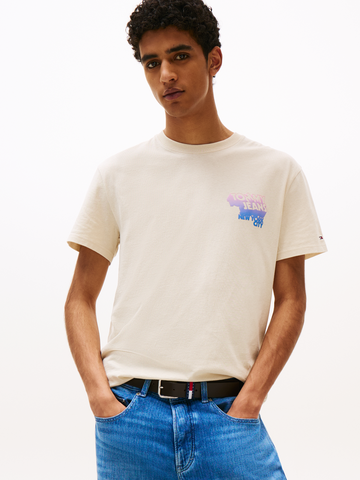 Tommy Jeans - T-shirt korte mouw - Camel - Reg Stack Backprint Tee Ext - Dm0Dm21589