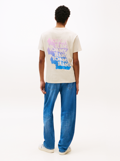 Tommy Jeans - T-shirt korte mouw - Camel - Reg Stack Backprint Tee Ext - Dm0Dm21589