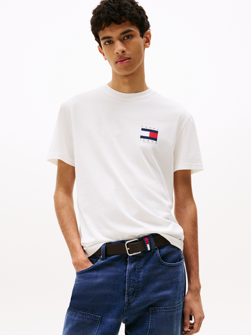 Tommy Jeans - T-shirt korte mouw - Ecru - Reg Flag Graph Bckprnt T Ext - Dm0Dm21910