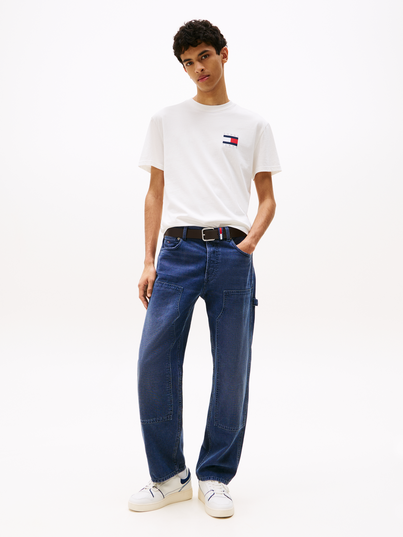 Tommy Jeans - T-shirt korte mouw - Ecru - Reg Flag Graph Bckprnt T Ext - Dm0Dm21910