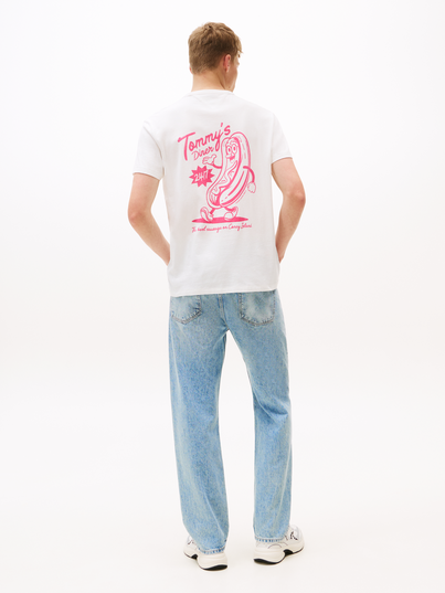 Tommy Jeans - T-shirt korte mouw - Ecru - Reg Novelty Fair Tee Ext - Dm0Dm21829
