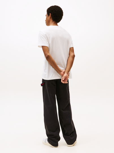 Tommy Jeans - T-shirt korte mouw - Ecru - Slim Linear Chest Tee Ext - Dm0Dm21780