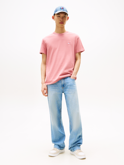 Tommy Jeans - T-shirt korte mouw - Fuchsia - Reg Badge Tee Ext - Dm0Dm20322