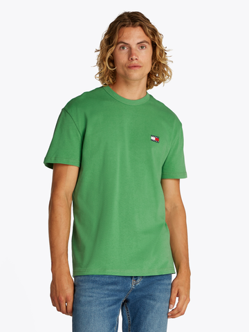 TOMMY JEANS - T-shirt korte mouw - Groen - Tjm Reg Badge Tee - Dm0Dm20322