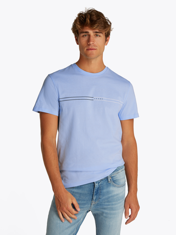TOMMY JEANS - T-shirt korte mouw - Lichtblauw - Tjm Slim Entry Graphic Tee - Dm0Dm20779