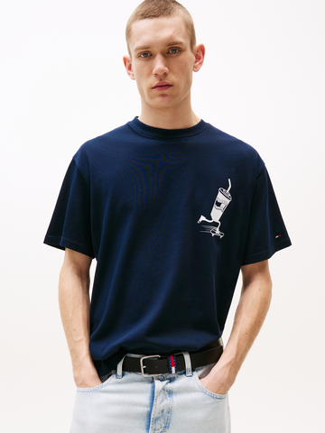 Tommy Jeans - T-shirt korte mouw - Marineblauw - Dm0Dm21830 - Rlx Skater Back Graphic Tee