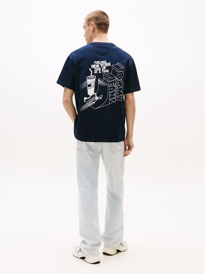 Tommy Jeans - T-shirt korte mouw - Marineblauw - Dm0Dm21830 - Rlx Skater Back Graphic Tee