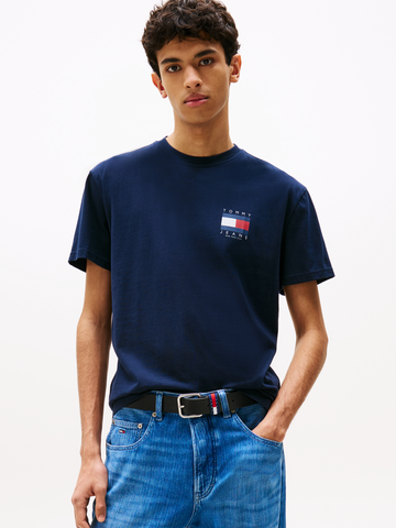 Tommy Jeans - T-shirt korte mouw - Marineblauw - Reg Flag Graph Bckprnt T Ext - Dm0Dm21910