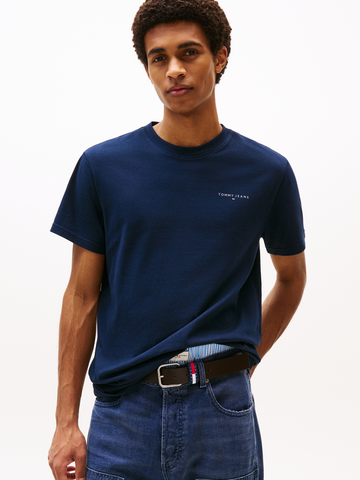 Tommy Jeans - T-shirt korte mouw - Marineblauw - Slim Linear Chest Tee Ext - Dm0Dm21780