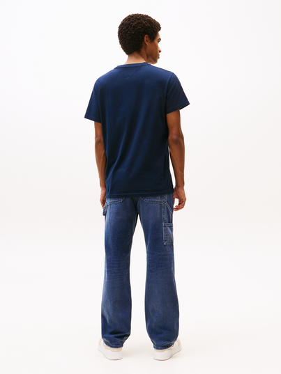 Tommy Jeans - T-shirt korte mouw - Marineblauw - Slim Linear Chest Tee Ext - Dm0Dm21780