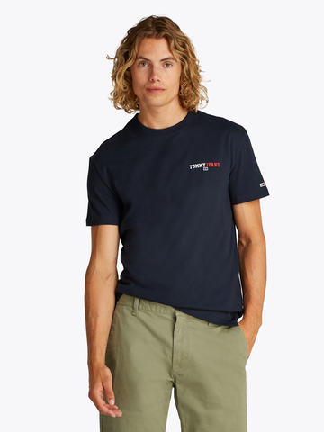 TOMMY JEANS - T-shirt korte mouw - Marineblauw - Tjm Reg Dna Graphic Tee - Dm0Dm20815