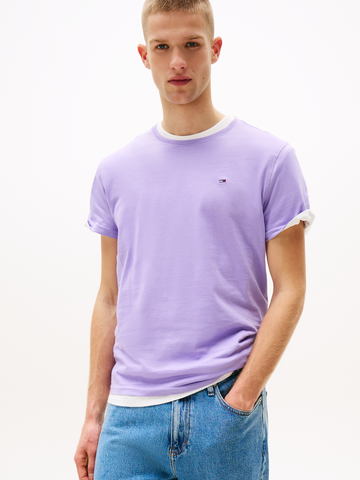 Tommy Jeans - T-shirt korte mouw - Paars - Dm0Dm04411 - Xslim Jersey Tee Ext