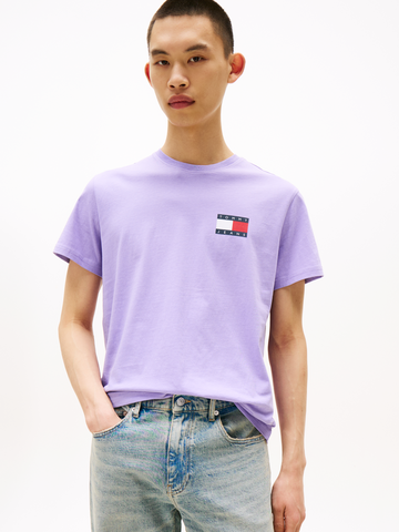 Tommy Jeans - T-shirt korte mouw - Paars - Dm0Dm20740 - Slim Essential Flag Tee Ext