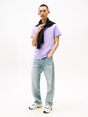 Tommy Jeans - T-shirt korte mouw - Paars - Dm0Dm21780 - Slim Linear Chest Tee Ext