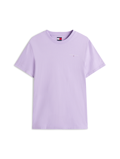 Tommy Jeans - T-shirt korte mouw - Paars - Dm0Dm21780 - Slim Linear Chest Tee Ext