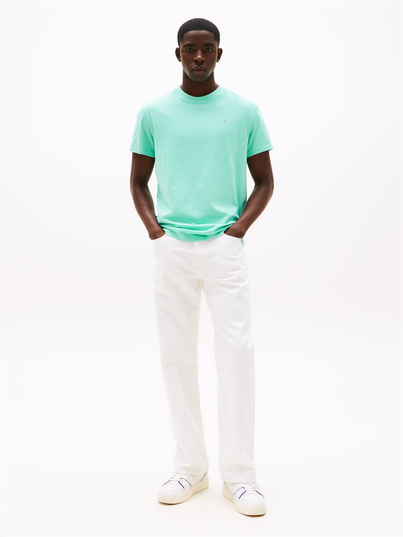 Tommy Jeans - T-shirt korte mouw - Petrol - Slim Linear Chest Tee Ext - Dm0Dm21780