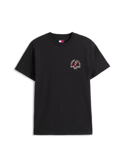 Tommy Jeans - T-shirt korte mouw - Zwart - Dm0Dm21586 - Reg Small Motif Tee Ext