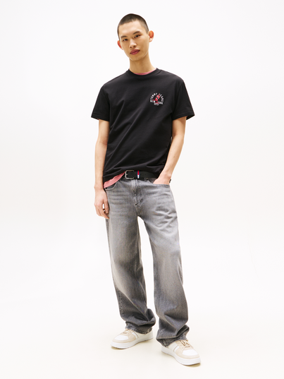 Tommy Jeans - T-shirt korte mouw - Zwart - Dm0Dm21586 - Reg Small Motif Tee Ext