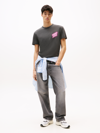 Tommy Jeans - T-shirt korte mouw - Zwart - Reg Novelty Fair Tee Ext - Dm0Dm21829