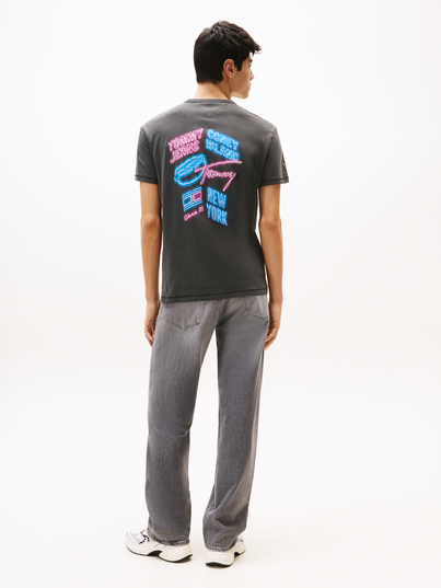 Tommy Jeans - T-shirt korte mouw - Zwart - Reg Novelty Fair Tee Ext - Dm0Dm21829